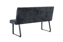 Bank >TALEA< (BxHxT: 140x92x59 cm) in grau aus Microfaser - 140x92x59cm (BxHxT)