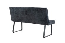 Bank >TALEA< (BxHxT: 140x92x59 cm) in grau aus Microfaser - 140x92x59cm (BxHxT)