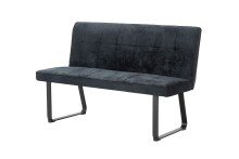Bank >TALEA< (BxHxT: 140x92x59 cm) in grau aus Microfaser - 140x92x59cm (BxHxT)