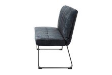 Bank >TALEA< (BxHxT: 140x92x59 cm) in grau aus Microfaser - 140x92x59cm (BxHxT)