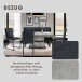 Bank >TALEA< (BxHxT: 140x92x59 cm) in grau aus Microfaser - 140x92x59cm (BxHxT)