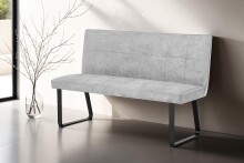 Bank >TALEA< (BxHxT: 140x92x59 cm) in hellgrau - 140x92x59 (BxHxT)