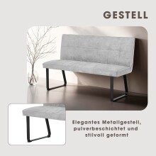 Bank >TALEA< (BxHxT: 140x92x59 cm) in hellgrau - 140x92x59 (BxHxT)