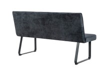 Bank >TALEA< (BxHxT: 160x92x59 cm) in grau aus Microfaser - 160x92x59cm (BxHxT)