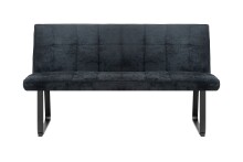 Bank >TALEA< (BxHxT: 160x92x59 cm) in grau aus Microfaser - 160x92x59cm (BxHxT)