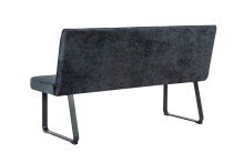 Bank >TALEA< (BxHxT: 160x92x59 cm) in grau aus Microfaser - 160x92x59cm (BxHxT)