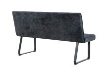 Bank >TALEA< (BxHxT: 160x92x59 cm) in grau aus Microfaser - 160x92x59cm (BxHxT)