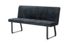 Bank >TALEA< (BxHxT: 160x92x59 cm) in grau aus Microfaser - 160x92x59cm (BxHxT)