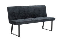 Bank >TALEA< (BxHxT: 160x92x59 cm) in grau aus Microfaser - 160x92x59cm (BxHxT)