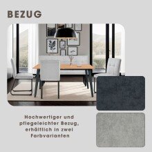 Bank >TALEA< (BxHxT: 160x92x59 cm) in hellgrau - 160x92x59 (BxHxT)