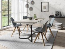 Esstisch >TALEA< (BxHxT: 140x76x90 cm) in grau - 140x76x90cm (BxHxT)