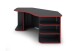 Schreibtisch >THANATOS< (BxHxT: 198x76x85 cm) in anthrazit/rot