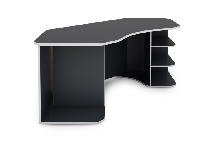 Schreibtisch >THANATOS< (BxHxT: 198x76x85 cm) in anthrazit/weiß