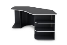 Schreibtisch >THANATOS< (BxHxT: 198x76x85 cm) in anthrazit/weiß