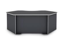 Schreibtisch >THANATOS< (BxHxT: 198x76x85 cm) in anthrazit/weiß