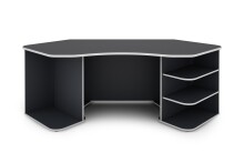 Schreibtisch >THANATOS< (BxHxT: 198x76x85 cm) in anthrazit/weiß
