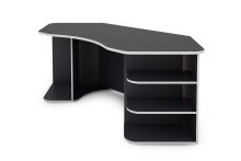 Schreibtisch >THANATOS< (BxHxT: 198x76x85 cm) in anthrazit/weiß