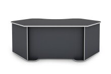 Schreibtisch >THANATOS< (BxHxT: 198x76x85 cm) in anthrazit/weiß