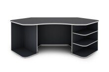 Schreibtisch >THANATOS< (BxHxT: 198x76x85 cm) in anthrazit/weiß