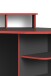 Regal-Schreibtisch >THANATOS< (BxHxT: 198x93,5x85 cm) in schwarz/rot