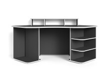 Regal-Schreibtisch >THANATOS< (BxHxT: 198x93,5x85 cm) in schwarz/weiß