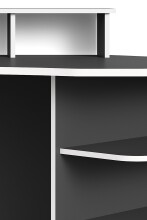 Regal-Schreibtisch >THANATOS< (BxHxT: 198x93,5x85 cm) in schwarz/weiß