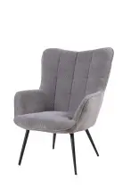 Sessel >UTA< (BxHxT: 72x97x80 cm) in grau aus Cord...