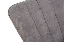 Sessel >UTA< (BxHxT: 72x97x80 cm) in grau aus Cord - 72x97x80cm (BxHxT)
