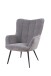 Sessel >UTA< (BxHxT: 72x97x80 cm) in grau aus Cord - 72x97x80cm (BxHxT)
