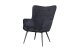 Sessel >UTA< (BxHxT: 72x97x80 cm) in schwarz aus Samt - 72x97x80cm (BxHxT)