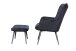 Sessel >UTA< (BxHxT: 72x97x80 cm) in schwarz aus Samt - 72x97x80cm (BxHxT)