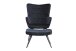 Sessel >UTA< (BxHxT: 72x97x80 cm) in schwarz aus Samt - 72x97x80cm (BxHxT)