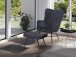 Sessel >UTA< (BxHxT: 72x97x80 cm) in schwarz aus Samt - 72x97x80cm (BxHxT)