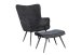 Sessel >UTA< (BxHxT: 72x97x80 cm) in schwarz aus Samt - 72x97x80cm (BxHxT)