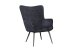 Sessel >UTA< (BxHxT: 72x97x80 cm) in schwarz aus Samt - 72x97x80cm (BxHxT)