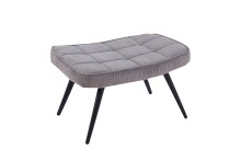 Hocker >UTA< (BxHxT: 60x39x41 cm) in grau aus Cord...
