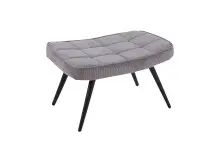 Hocker >UTA< (BxHxT: 60x39x41 cm) in grau aus Cord...