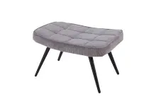 Hocker >UTA< (BxHxT: 60x39x41 cm) in grau aus Cord...