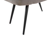 Hocker >UTA< (BxHxT: 60x39x41 cm) in grau aus Cord - 60x39x41cm (BxHxT)