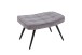 Hocker >UTA< (BxHxT: 60x39x41 cm) in grau aus Cord - 60x39x41cm (BxHxT)
