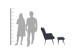 Hocker >UTA< (BxHxT: 60x39x41 cm) in grau aus Cord - 60x39x41cm (BxHxT)