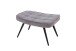 Hocker >UTA< (BxHxT: 60x39x41 cm) in grau aus Cord - 60x39x41cm (BxHxT)