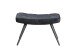 Hocker >UTA< (BxHxT: 60x39x41 cm) in schwarz aus Samt - 60x39x41cm (BxHxT)
