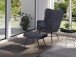 Hocker >UTA< (BxHxT: 60x39x41 cm) in schwarz aus Samt - 60x39x41cm (BxHxT)