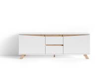 TV-Board >VALENTIN< (BxHxT: 160x55x38 cm) in weiß - 160x55x38cm (BxHxT)