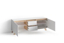 TV-Board >VALENTIN< (BxHxT: 160x55x38 cm) in weiß - 160x55x38cm (BxHxT)