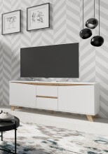 TV-Board >VALENTIN< (BxHxT: 160x55x38 cm) in weiß - 160x55x38cm (BxHxT)