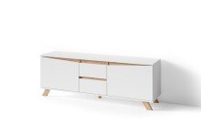 TV-Board >VALENTIN< (BxHxT: 160x60x38 cm) in weiß - 160x60x38cm (BxHxT)