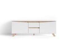 TV-Board >VALENTIN< (BxHxT: 160x60x38 cm) in weiß - 160x60x38cm (BxHxT)
