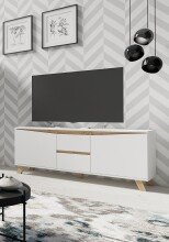 TV-Board >VALENTIN< (BxHxT: 160x60x38 cm) in weiß - 160x60x38cm (BxHxT)